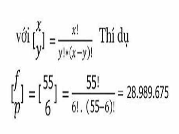 Công thức tính tỷ lệ trúng Mega 6/45