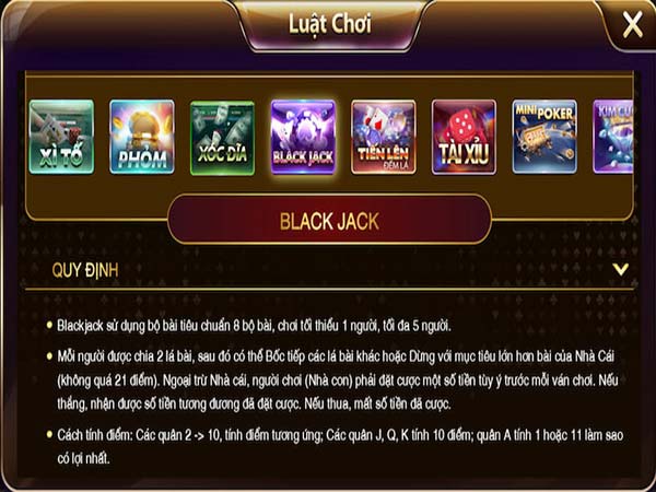 Luật chơi Blackjack